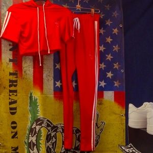 Organized Hustle custom Embroidered track suit.